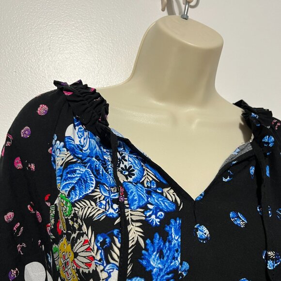 Desigual Christian Lacroix Womens Maxi Dress US M Floral Patchwork Boho Artsy - Picture 4 of 14